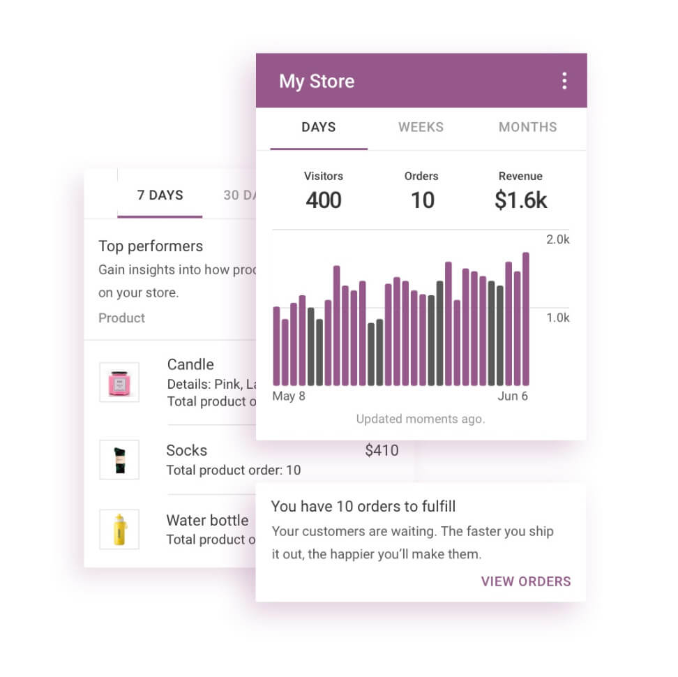 yooker website modues smartphone beheer webshop