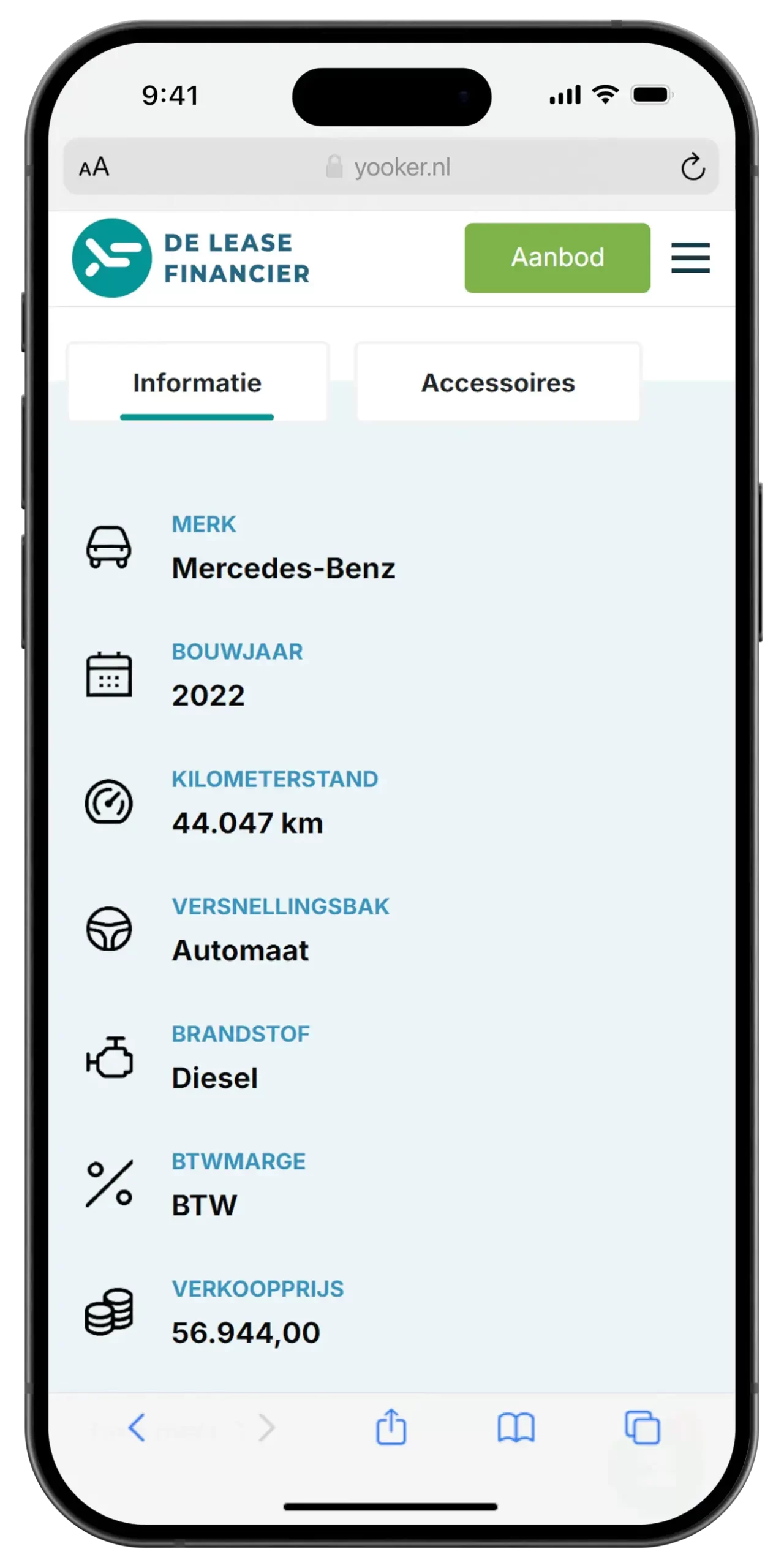 Mercedes-Benz 2022, diesel, 44.047 km, €56.944,00
