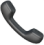 Grijze telefoonhoorn metaalachtig design