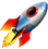 Emoji van een opstijgende raket